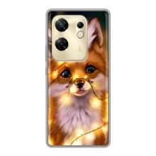Чехлы с картинкой Лисички для Infinix Zero 30 (VPrint) (Лисичка в гирляндах)