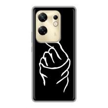 Чехлы (Знак сердечка) на Infinix Zero 30 – Сердце на черном