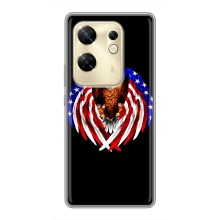 Чехол Флаг USA для Infinix Zero 30 (Крылья США)