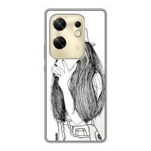 Чохол з друком для Infinix Zero 30 - (Мода) (AlphaPrint) (Фото дівчини)