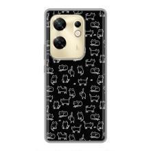 Чохол на тематику: Коти для Infinix Zero 30 (Котики на чорному)