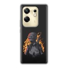 Силиконовый чехол с картинкой "Герой Pubg" на Infinix Zero 30 – В огне