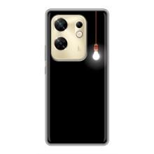 Чехол с картинками на черном фоне для Infinix Zero 30 – Лампочка