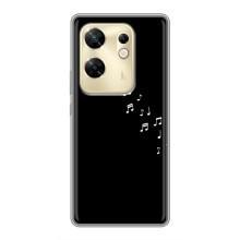 Чехол с картинками на черном фоне для Infinix Zero 30 – Ноты