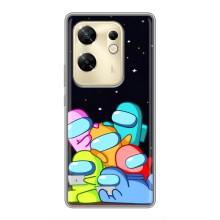 Чехол Амонг Ас для Infinix Zero 30 (AlphaPrint) (Скины в космосе)