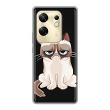 Чехол с принтом для Infinix Zero 30 (AlphaPrint) Модные коты (Грустный кот)
