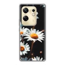 Чехол с ромашками на Infinix Zero 30 – Белые ромашки
