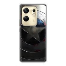 Чехол с Щитом Капитана Америки на Infinix Zero 30 – Ретро Щит Капитана