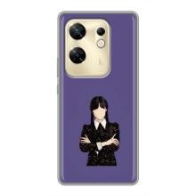 Чохли Венсдей на Infinix Zero 30 Уенсдей (AlphaPrint) (Венздей у чорному)