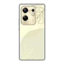 Чехол цветочный дизайн для Infinix Zero 30 – Зелёный фон