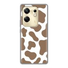 Чохол з принтом корови на Інфінікс Зеро 30 – Коричневий принт