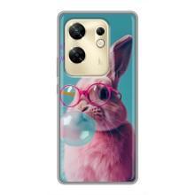 Чохол з принтом стильні тварини для Інфінікс Зеро 30 (Кролик в окулярах)