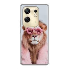 Чохол з принтом стильні тварини для Інфінікс Зеро 30 (Лев в окулярах)