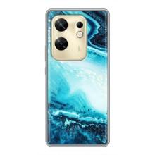 Мраморный чехол на Infinix Zero 30 (VPrint) (Голубой мрамор)