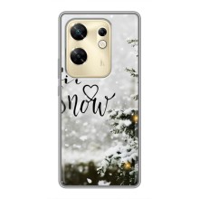 Новогодние, Праздничные Чехлы для Infinix Zero 30 - 2024 год (Let it snow)