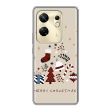 Рождественские Чехлы для Infinix Zero 30 (VPrint) (Merry Christmas)