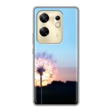 Силиконовый Чехол с одуванчиками на Infinix Zero 30 – Закат с одуванчиком
