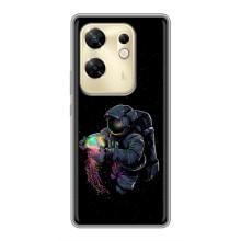 Силиконовый Чехол с принтом "Космонавты" на Infinix Zero 30 – В руках земля