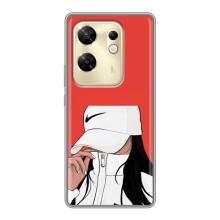 Силиконовый Чехол на Infinix Zero 30 с картинкой Стильных Девушек – Девушка Nike