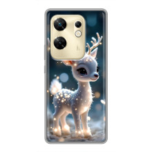 Яскравий чохол для Infinix Zero 30 з Зимові Оленята (Блискуче оленятко)