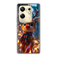 Яскравий чохол для Infinix Zero 30 з Зимові Оленята (Олень з шарфом)