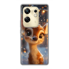 Яскравий чохол для Infinix Zero 30 з Зимові Оленята (Оленятко серед герлянд)