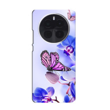 Чехлы с Цветами для Infinix Zero 40 5G (VPrint) (Бабочка на цветочке)