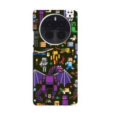 Чохол Майнкрафт на Infinix Zero 40 5G (AlphaPrint) Minecraft – Колаж Майнкрафт