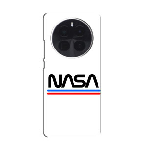 Силиконовый бампер с принтом "Наса" на Infinix Zero 40 5G – NASA на белом фоне