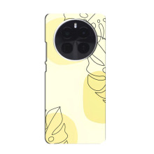 Силиконовый чехол с принтом в цветах на Infinix Zero 40 5G (Монстера жёлтая)