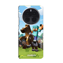 Чехлы для Infinix Zero 40 5G (Персонажи Майн Крафт) (На коне)