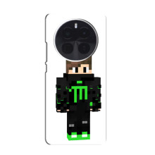 Чехлы для Infinix Zero 40 5G (Персонажи Майн Крафт) (Зеленый мальчик)