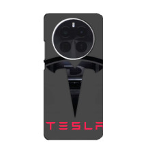 Силиконовый бампер с картинкой машины на Infinix Zero 40 5G – Logo TESLA