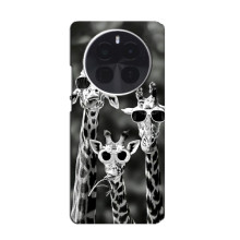 Силіконовий чохол з КАРТИНКАМИ літо для Infinix Zero 40 5G (AlphaPrint) – Жирафи в окулярах