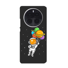 Силиконовый Чехол с принтом "Космонавты" на Infinix Zero 40 5G – Космонавт с шариками