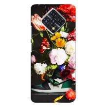 Брендновые Чехлы для Infinix Zero 8 - (PREMIUMPrint) – Nike цветы