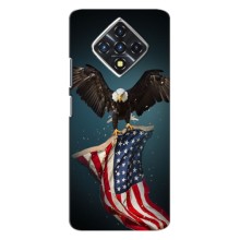 Чехол Флаг USA для Infinix Zero 8 – Орел и флаг
