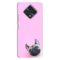 Бампер для Infinix Zero 8i с картинкой "Песики" (Собака на розовом)