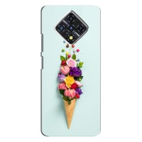 Чохли з тематикою "КВІТИ" на Infinix Zero 8i – Квітка-морозиво