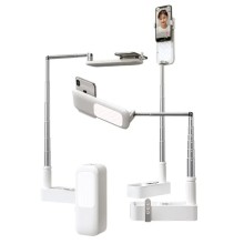 Подставка-держатель настольный USAMS US-ZB209 Multifunctional Live Show Foldable with lamp – White