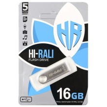 Флеш накопитель USB 3.0 Hi-Rali Shuttle 16 GB Серебряная серия – Серебряный