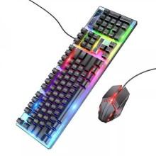 Клавіатура + миша дротова Hoco GM18 Luminous – Чорний