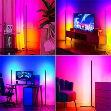 Підлогова кутова LED лампа RGB Magic 1 Bluetooth USB with app – Чорний