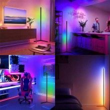 Підлогова кутова LED лампа RGB Magic 1 Bluetooth USB with app – Чорний