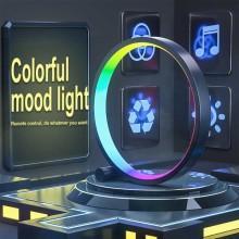 Настольная LED лампа RGB Intelligent circular atmosphere light Bluetooth USB with app – Черный