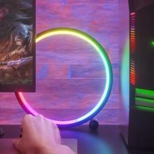 Настольная LED лампа RGB Intelligent circular atmosphere light Bluetooth USB with app – Черный