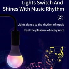 Світлодіодна RGB лампочка Smart bulb light 1 with Bluetooth E27 with app – Білий