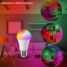 Светодиодная RGB лампочка Smart bulb light 1 with Bluetooth E27 with app – Белый