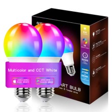 Світлодіодна RGB лампочка Smart bulb light 2pcs with Bluetooth E27 with app – Білий