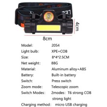 Налобний ліхтар LED Headlight 1807 – Чорний